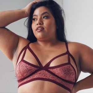 Plum Triangle Cut Out Bralette (SAMPLE SALE)